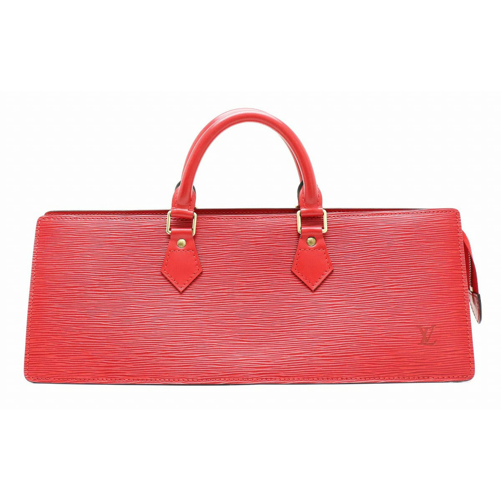 Louis Vuitton Epi Sac Triangle Handbag Leather Castilian Red